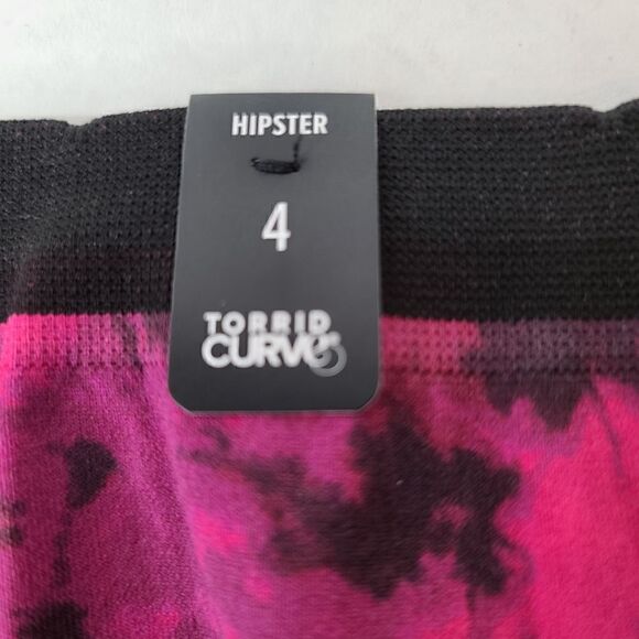 4X 26W Torrid Pink Tiedye Hipster Panty Goth Seamless Knit Stretch Slimming mid - Picture 5 of 7